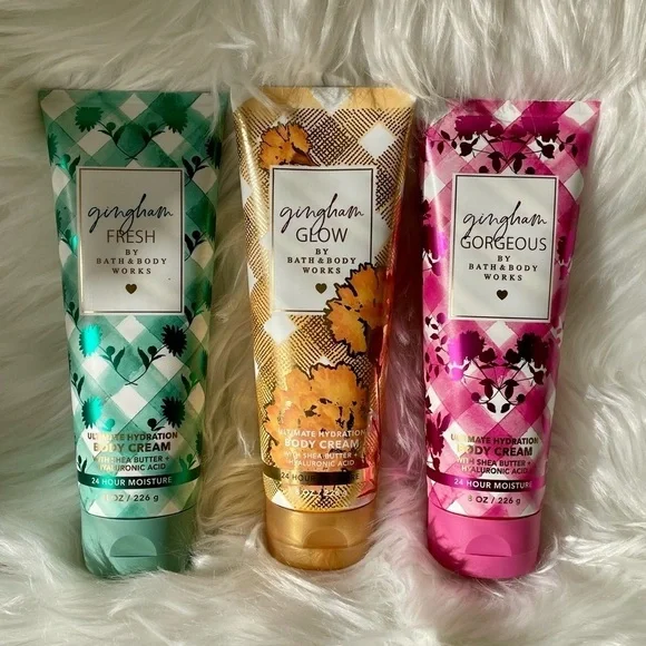 Bath & Body Works Gingham Body Cream Bundle Set of 3 New - Picture 9 of 9